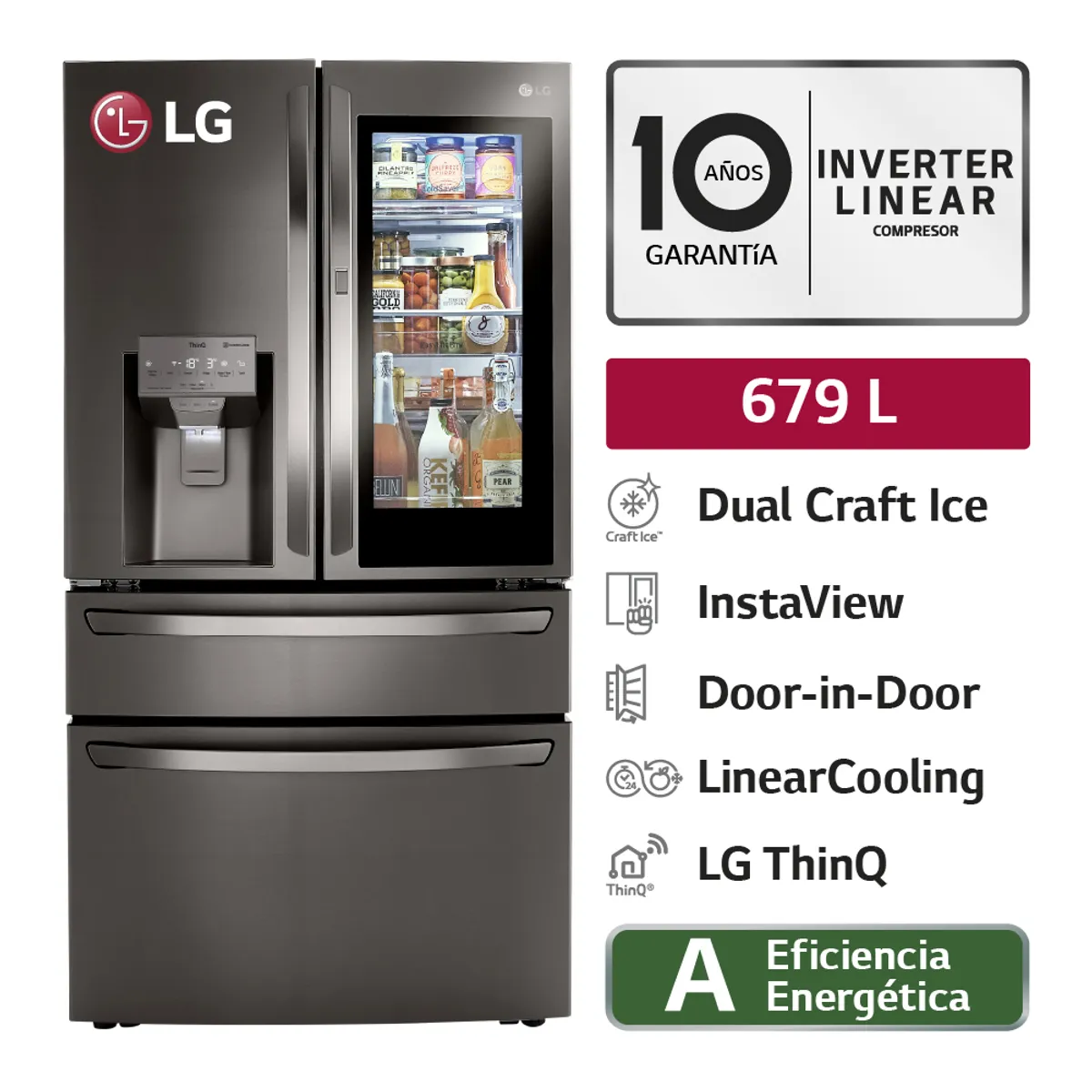 Refrigeradora LG French Door LM85SXD InstaView 679L